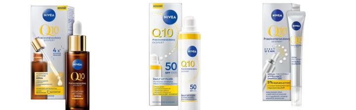Trzyetapowa rutyna przeciwzmarszczkowa - linia NIVEA Q10